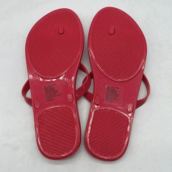 Juicy Couture Pink White Flip Flop Sandal Size 7-8. FFT2548D - Picture 6 of 8